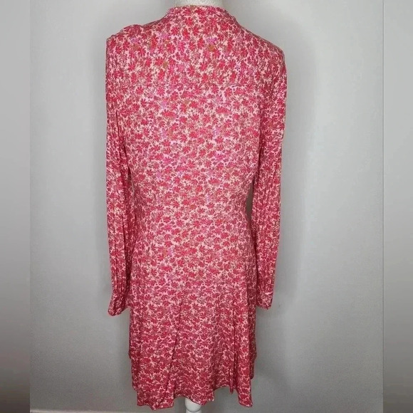 A loves a floral cherry print dress size L rayon - Picture 4 of 15